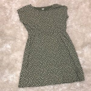 Olive Green Floral Dress!